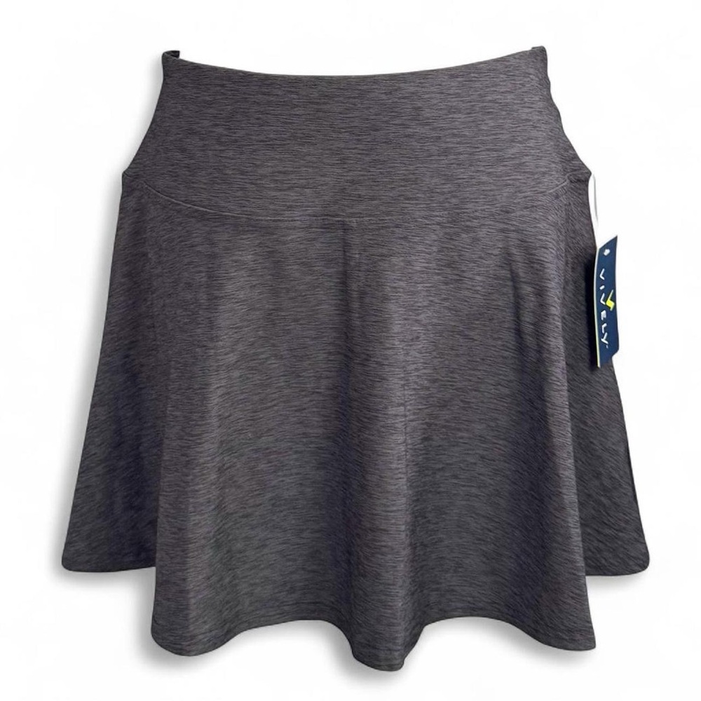 Vively Athletic Skort Gray Active Skirt Built In Shorts Size Large NWT